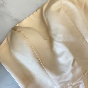 NWOT Mori Lee Strapless Cream Prom Dress_ Dama Dress_Size 10 _pockets